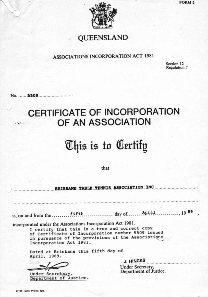 Certificate of Incorporation